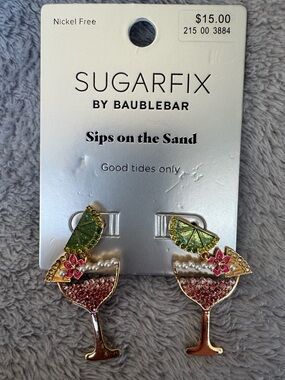 Sugarfix Women’s Sips on the Sand Margarita with Lime Earrings